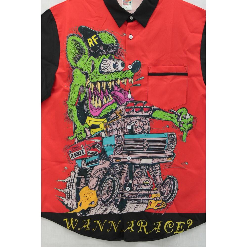 Daddyloco Shirt Mens Small Rat Fink Retro Hot Rod Vibrant Double Sided Graphic - Picture 2 of 6